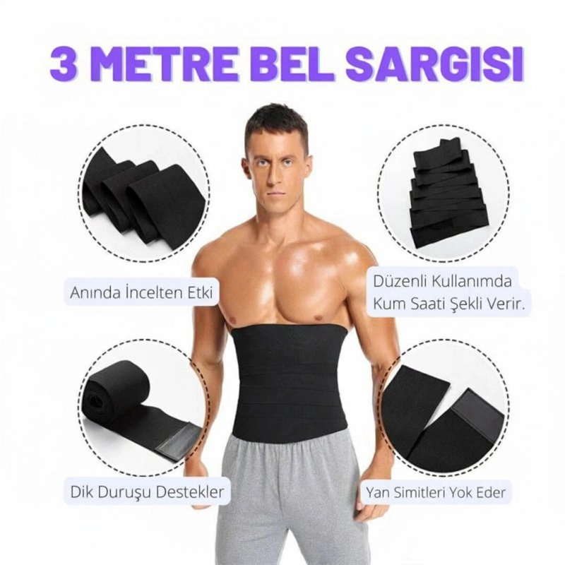 Termal Bel Sargısı Dik Duruş Etkisi Yan Görünüm