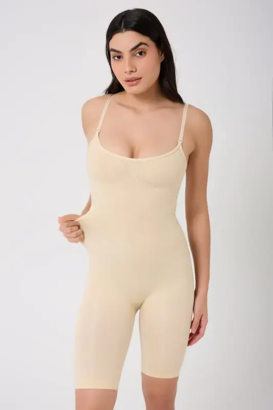 Siyah Tüm Vücut Korse Yan Görünüm Full Body